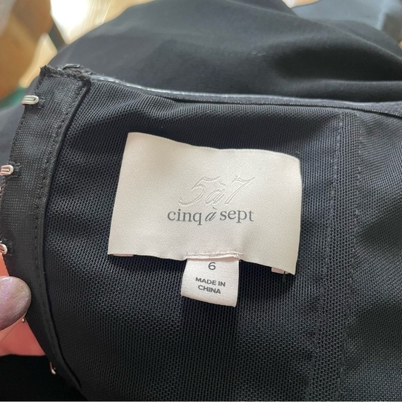 Cinq à Sept Devon Strapless Sweatheart Black High Low Skater Mini Dress EUC Sz 6 - Picture 8 of 11